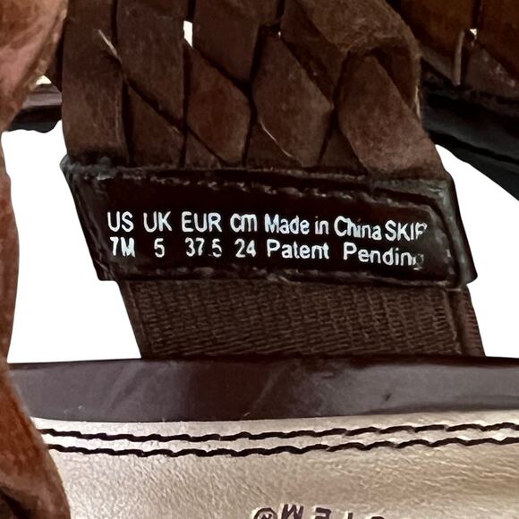 LifeStride Womens 7M Brown Woven Slide Sandals Heeled Comfort Mule Soft System - Picture 5 of 8